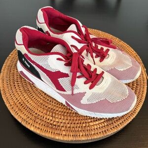 Diadora Red and White V7000 Sneakers